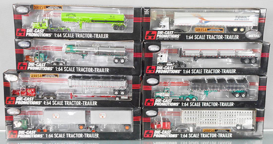 8 ERTL PROMOTIONAL TRACTOR TRAILERS (1 of 1)