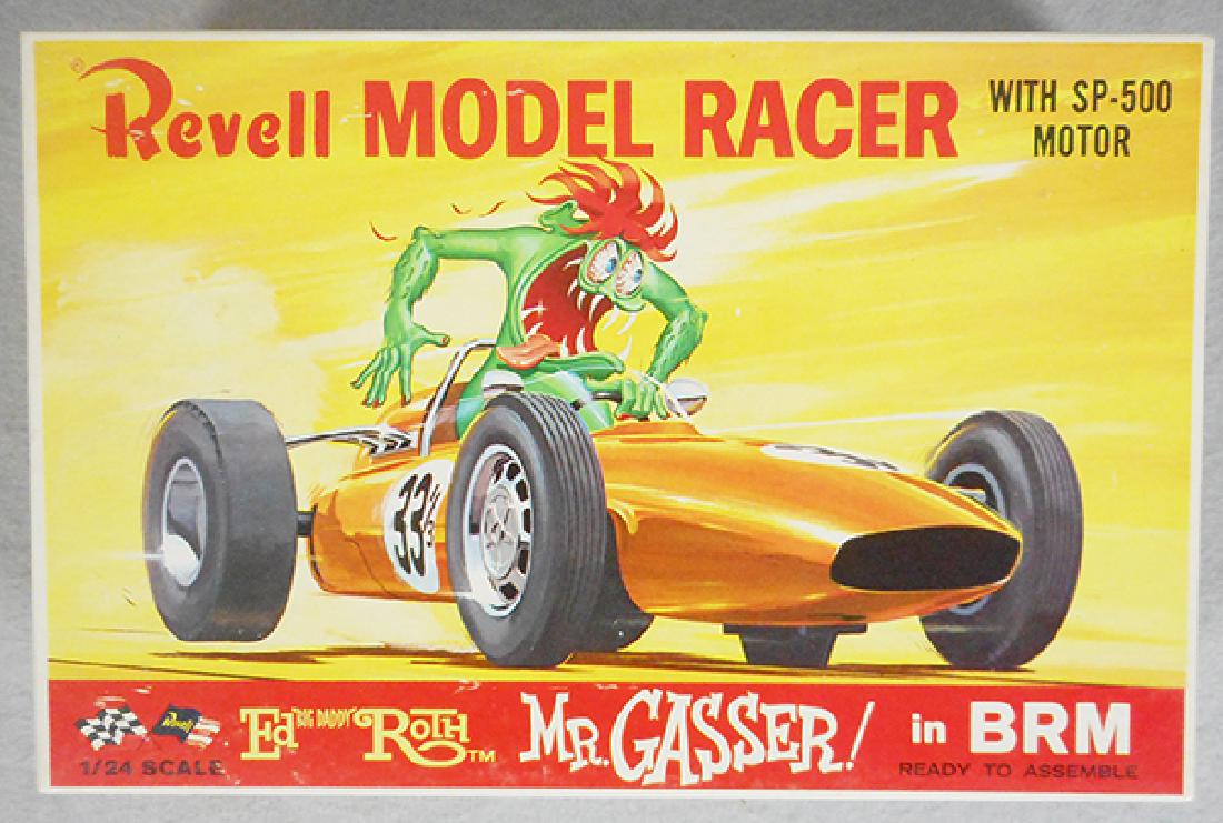 REVELL R3181-600 RAT FINK RACER: BRM unbuilt slot car, parts are factory sealed, orig box, C10.