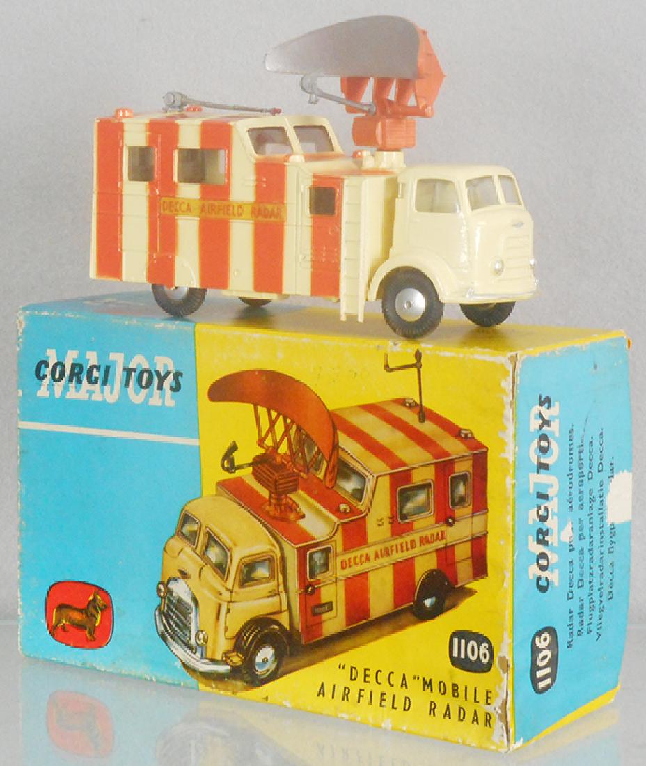 CORGI 1106 DECCA MOBILE RADAR: orig box & insert worn, C9.