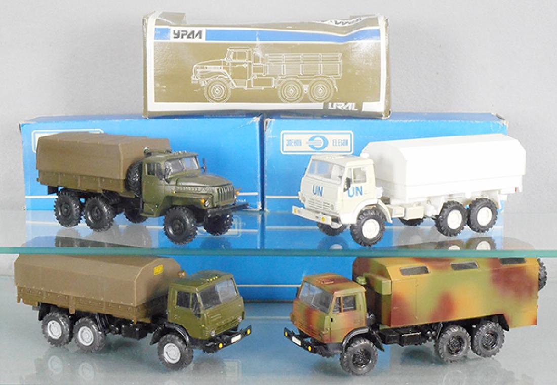 4 RUSSIAN ARMY TRUCKS (1 of 1)