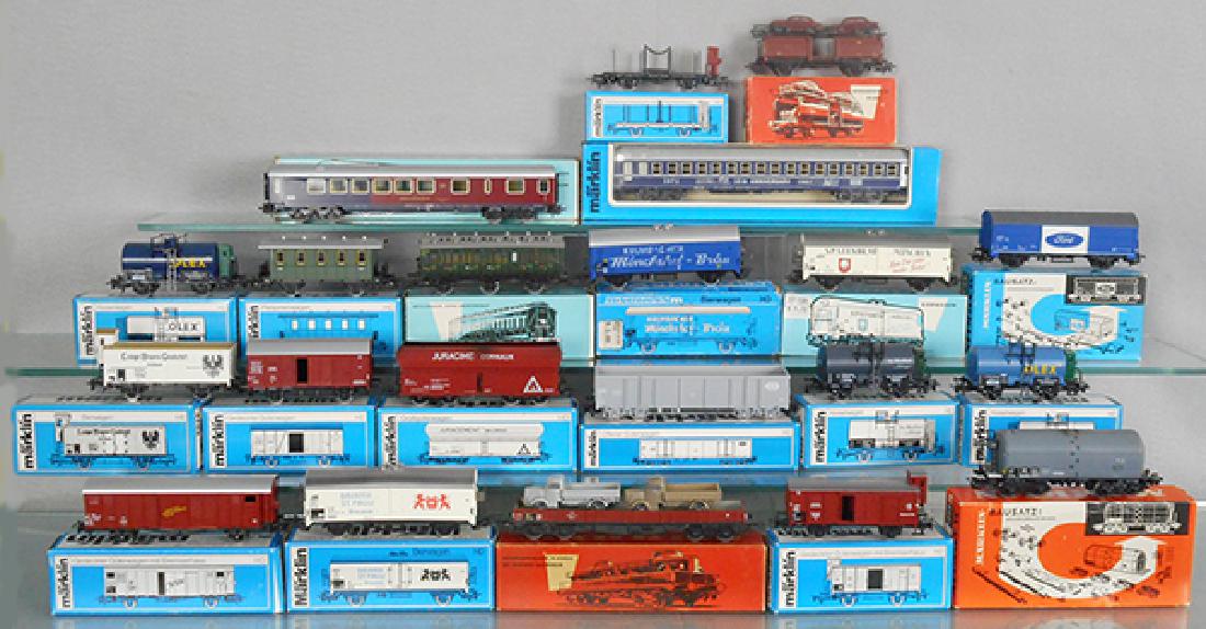 21 MARKLIN FREIGHT CARS: HO ga, 4937, 4782, 4921, 4695, 4515, 4691, 4613, 4660, 4689, 4683, 4675, 4151, 4078, 4654, 4667, 4698, 4692, 4697, 4004, 4675, orig boxes, C9.