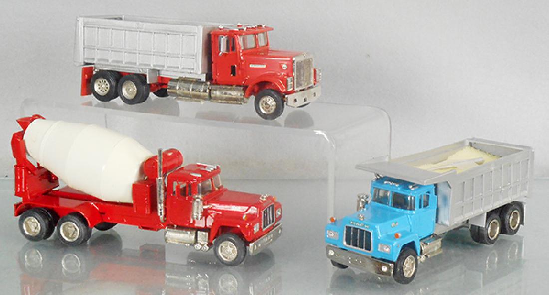 3 AO SMITH WHITE METAL TRUCKS (1 of 1)