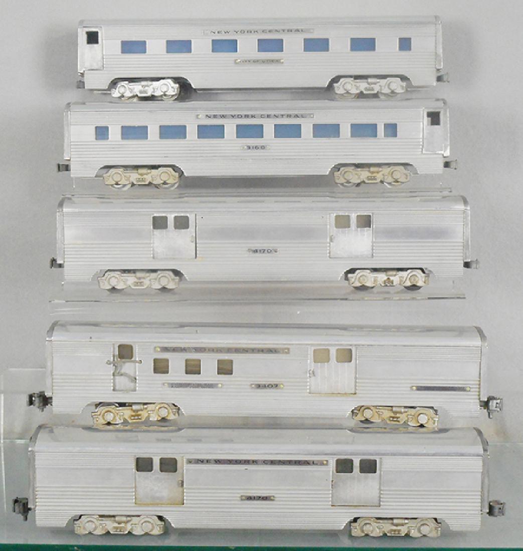6 AMT NYC PASSENGER CARS: O ga, 2 #4170 baggage cars, 3407 REA Post Office car, City of Utica, 3160, Seneca Falls, C5-6.