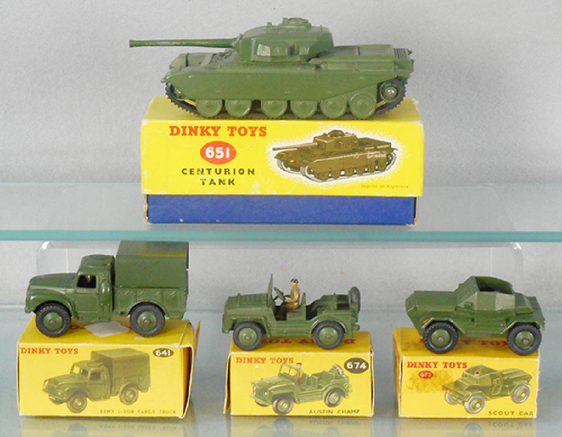 4 DINKY MILITARY VEHICLES (1 of 1)