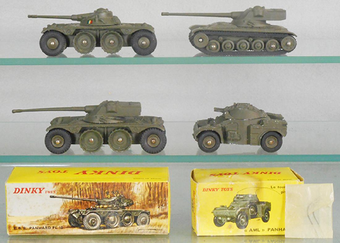 4 FRENCH MILITARY DINKY VEHICLES (1 of 1)