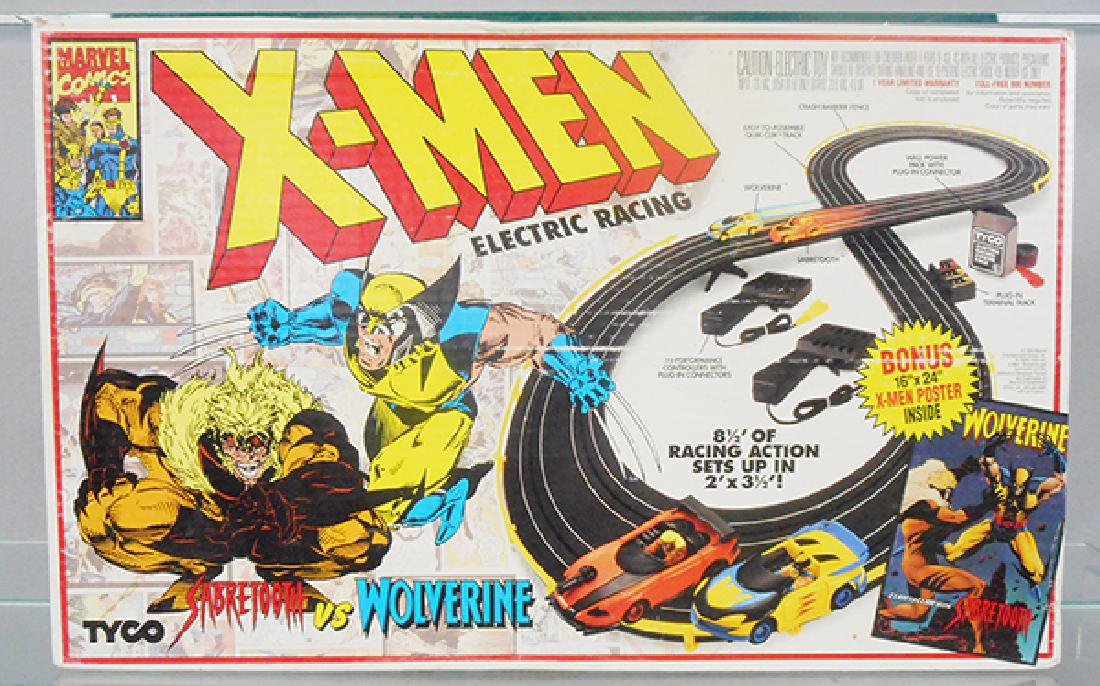 TYCO 6205 X-MEN SLOT CAR SET: factory sealed in orig box, box has minor wear, C10.