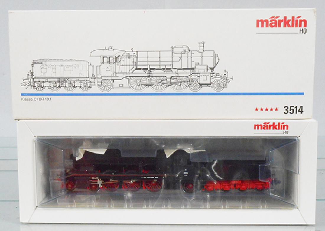 MARKLIN 3514 CLASS C LOCO & TENDER: HO ga, orig box & insert, C9-10.