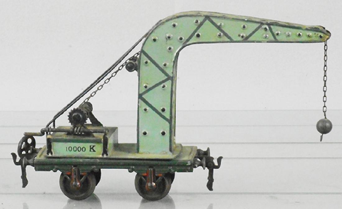 MARKLIN 1859/1 CRANE CAR: 1 ga, handpainted tin, C7-8.