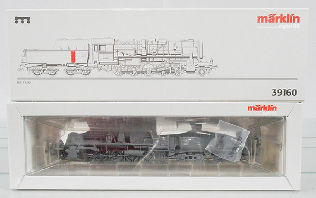 MARKLIN 39160 LOCO & TENDER: digital HO ga, gray, orig box & insert, C9-10.
