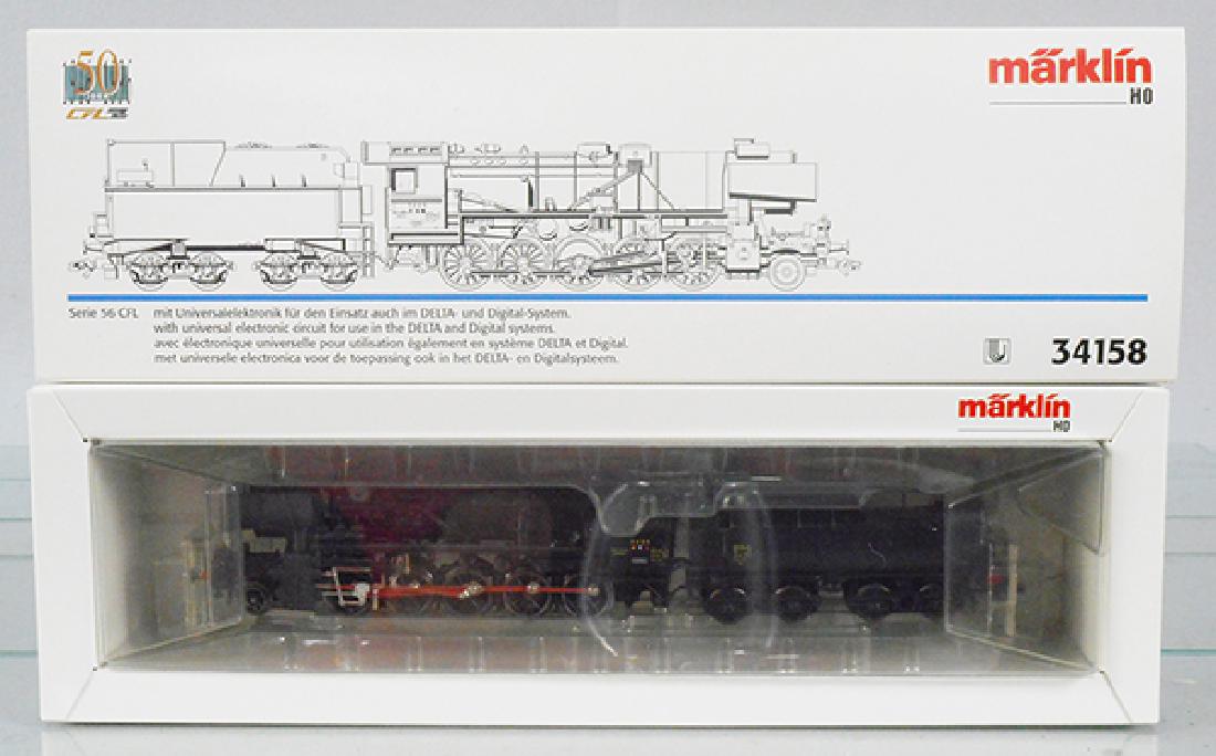 MARKLIN 34158 CFL LOCO & TENDER: digital HO ga, orig box & insert, C9-10.