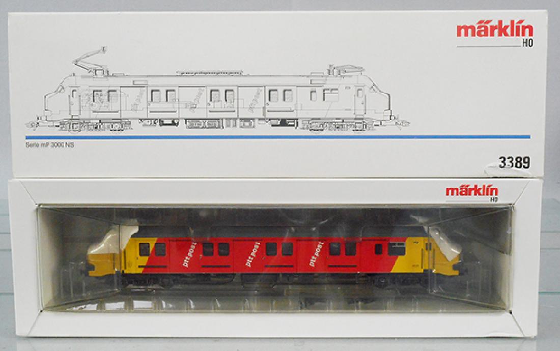 MARKLIN 3389 PTT POST ELECTRIC LOCO: HO ga, orig box & insert, C9-10.