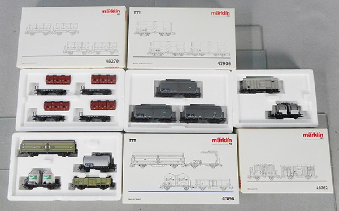 4 MARKLIN CAR SETS: HO ga, 46762, 48270, 47898, 47906, orig boxes, C9-10.