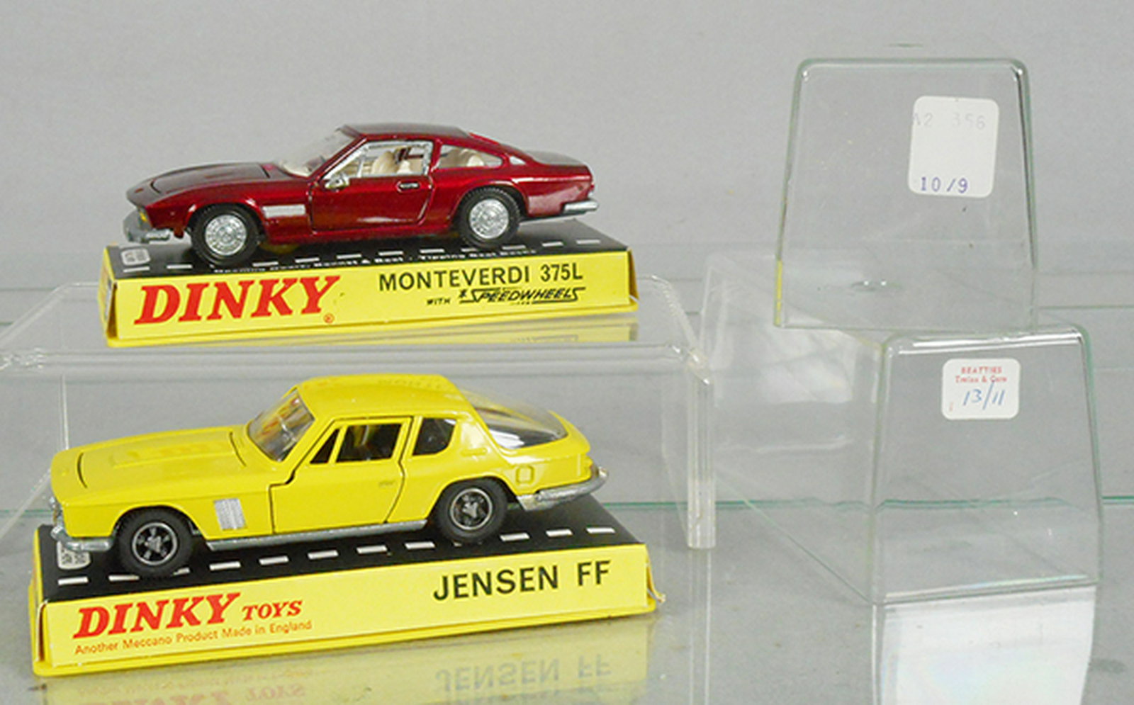 2 DINKY AUTOS: 190 Monteverdi 375L, 188 Jensen FF, orig boxes, C9.
