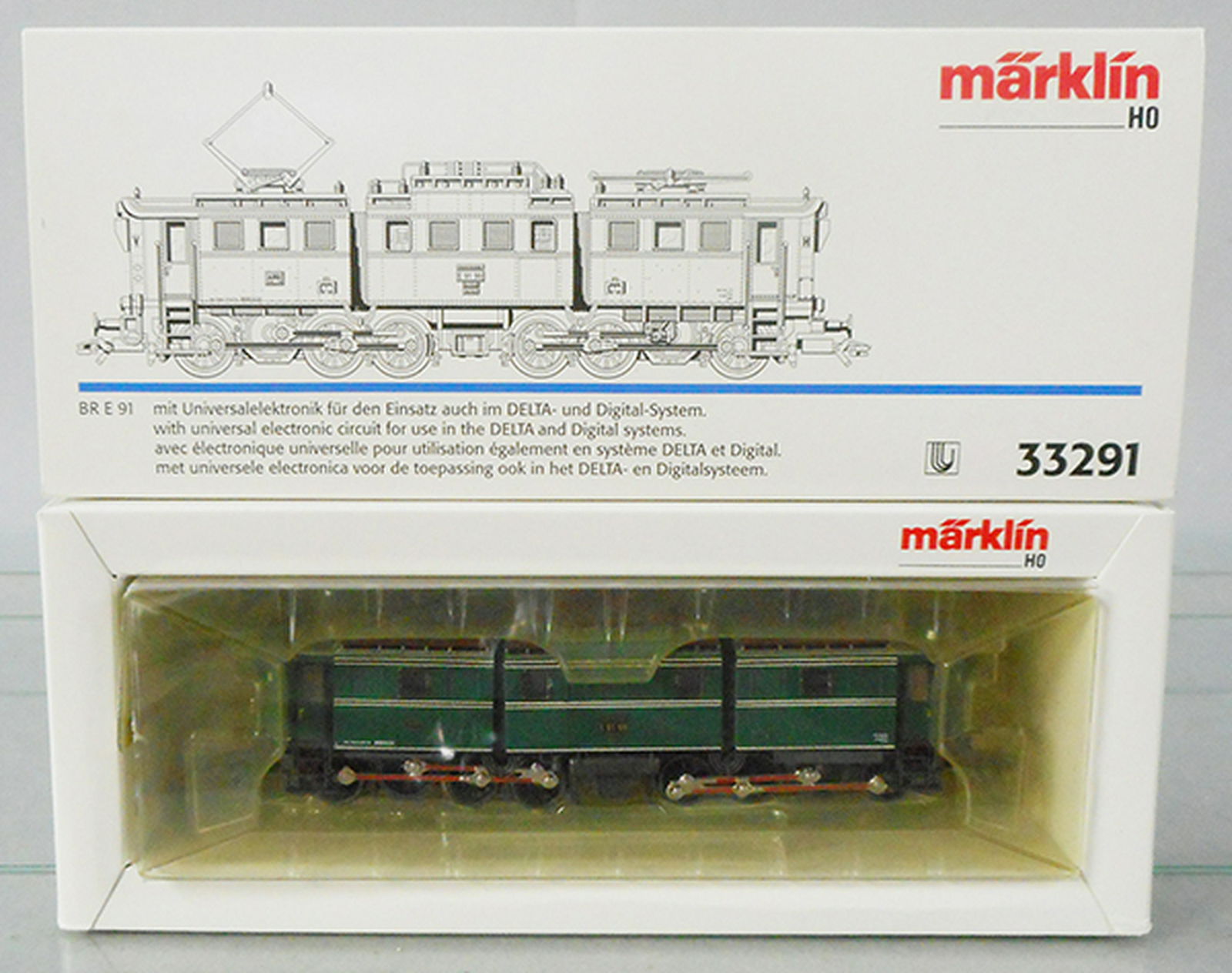 MARKLIN 33291 GERMAN ELECTRIC LOCO: HO ga, digital & Delta equipped, orig box & insert, C9.