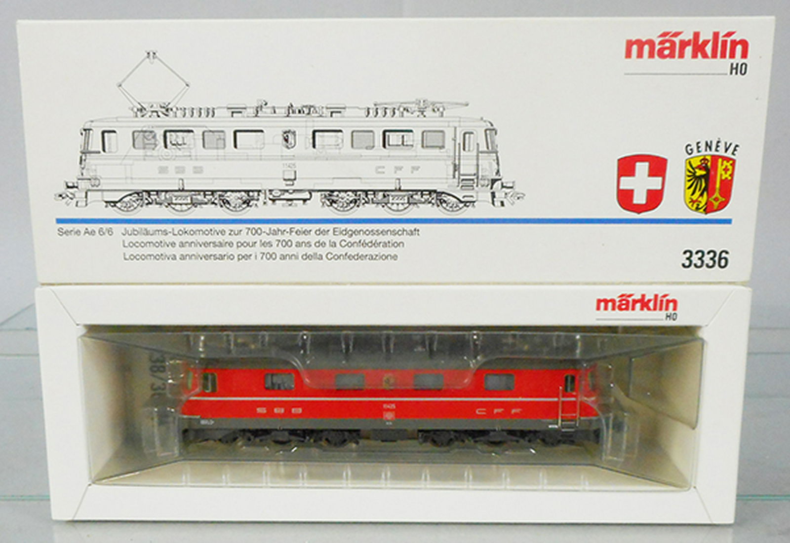MARKLIN 3336 SWISS ELECTRIC LOCO: HO ga, digital ready, orig box & insert, C9.