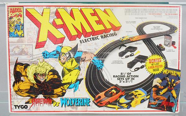 TYCO 6205 X-MEN SLOT CAR SET: factory sealed in orig box, minor wear, C10.