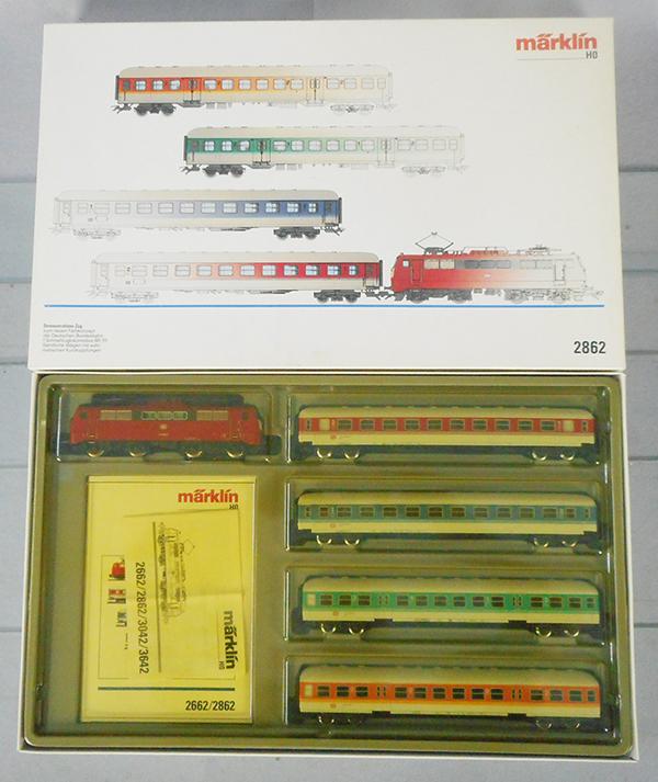 MARKLIN 2862 DEMONSTRATION TRAIN SET: HO ga, orig box & insert minor wear, C8-9.
