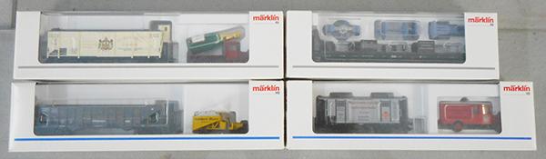 4 MARKLIN MUSEUM CARS: HO ga, 1999, 2000, 2001, 2002, orig boxes & inserts, C9.