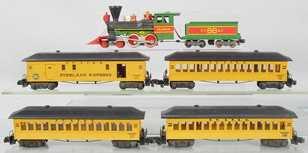 AMERICAN FLYER FRANKLIN TRAIN SET: S ga, 88 loco, 30 baggage, 3 #20 coaches, C6-7.