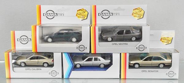 5 GAMA MINI AUTOS: 51020, 1162, 1138, 1167, 1133, orig boxes & inserts, C9-10.