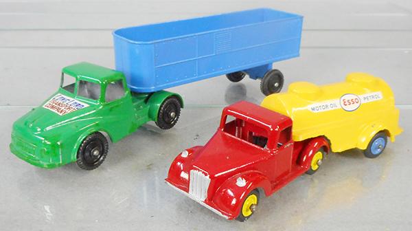 LONE STAR & BENBROS TRUCKS: die cast, Lone Star Truck & Trailer, Benbros 46 Esso Tanker, C8.