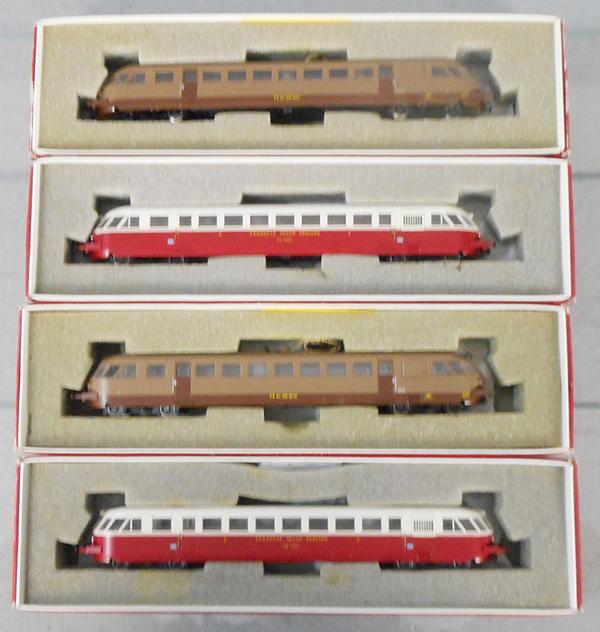 2 RIVAROSSI ITALIAN RAIL CAR SETS: HO ga, 2-rail, 1792 power car, 2469 trailer, 1788 power car, 2462 trailer, orig boxes & inserts minor wear, C8-9.