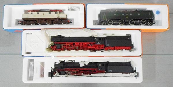 4 ROCO LOCOS: HO ga, 2-rail, 04187A Italian loco, 04191A Swiss loco, 43340 & 43244 German locos, orig boxes & inserts, C8-9.