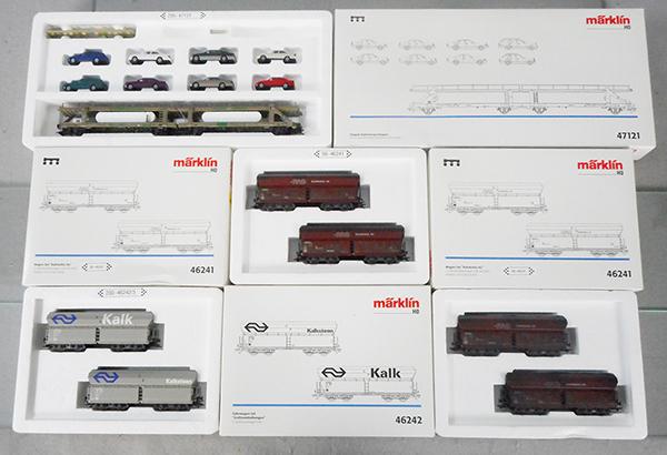 4 MARKLIN CAR SETS: HO ga, 47121, 2 #46241, 46242, orig boxes & inserts, C8.