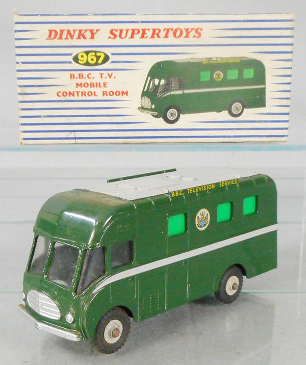 DINKY 967 BBC MOBILE CONTROL ROOM: green & gray, orig box minor wear, C8.