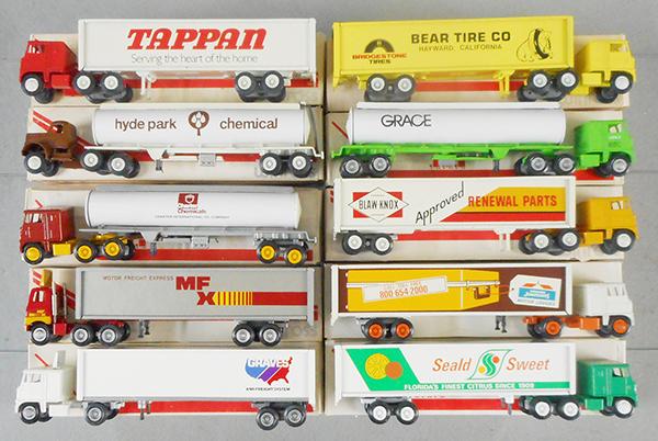 10 WINROSS TRACTOR TRAILERS: all different, orig boxes & inserts, C9.