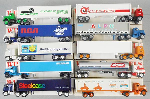 10 WINROSS TRACTOR TRAILERS: all different, orig boxes & inserts, C9.
