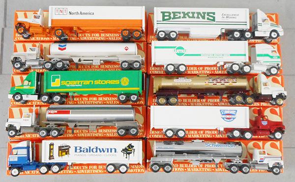 10 WINROSS TRACTOR TRAILERS: all different, orig boxes & inserts, C9.