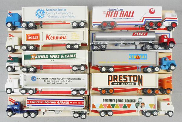 10 WINROSS TRACTOR TRAILERS: all different, orig boxes & inserts, C9.