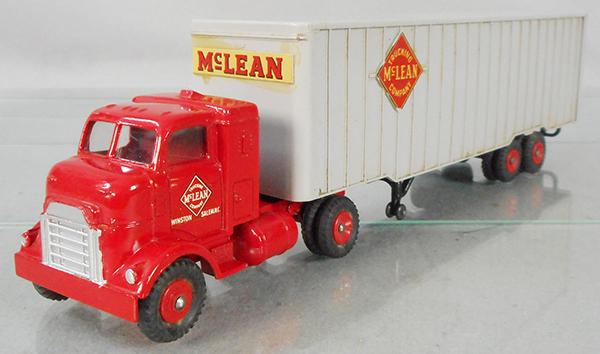 DINKY 948 McLEAN TRACTOR TRAILER: red & gray, C7-8.