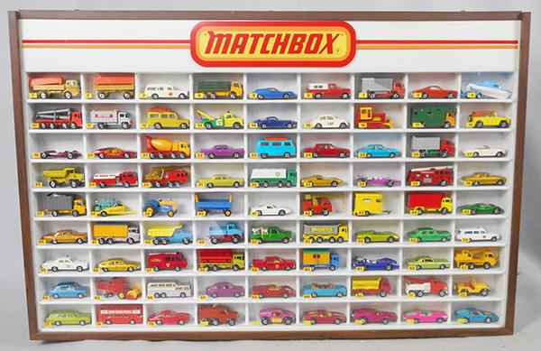 MATCHBOX SUPERFAST DISPLAY, wood display, 33 in by 21 (1 of 4)