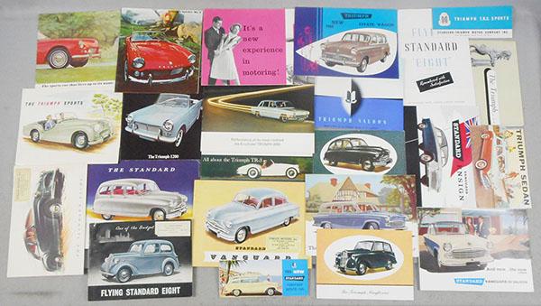 23 TRIUMPH AUTO BROCHURES (1 of 1)
