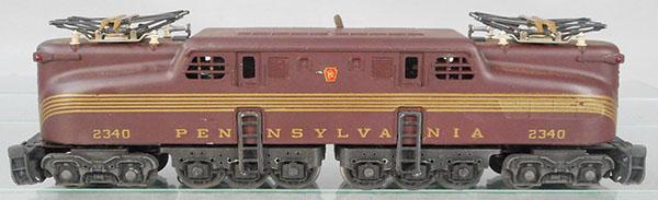 LIONEL 2340 PA GG1: O ga, tuscan, twin motors, minor chips, C8.