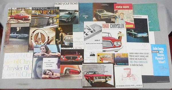 25 CHRYSLER AUTO BROCHURES (1 of 1)