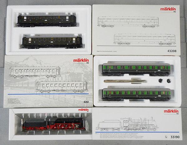 MARKLIN TRAIN SET: HO ga, 33190 loco & tender, digital ready, w/car sets 43208 & 4261, orig boxes & inserts, C8-9.
