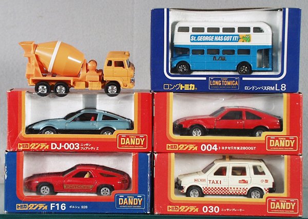 6 TOMICA DANDY VEHICLES