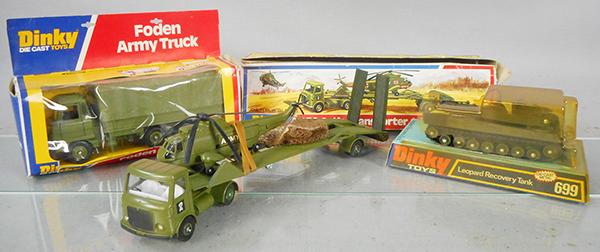 3 DINKY MILITARY VEHICLES (1 of 1)