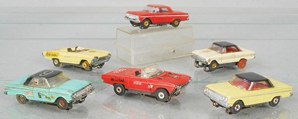 6 AURORA FORD THUNDER JET SLOT CARS (1 of 1)