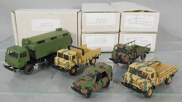 5 G&A RUSSIAN MILITARY VEHICLES: made in Ukraine, resin & plastic, orig boxes & inserts, C9.