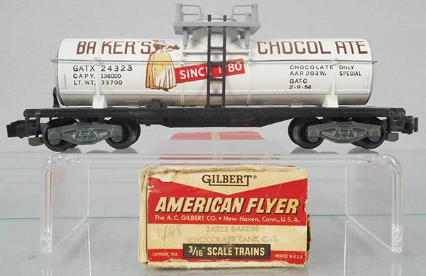 AMERICAN FLYER 24323 BAKERS CHOCOLATE TANK CAR (1 of 2)