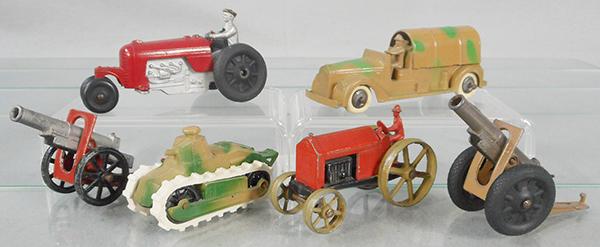 6 TOOTSIETOY ARMY VEHICLES (1 of 1)