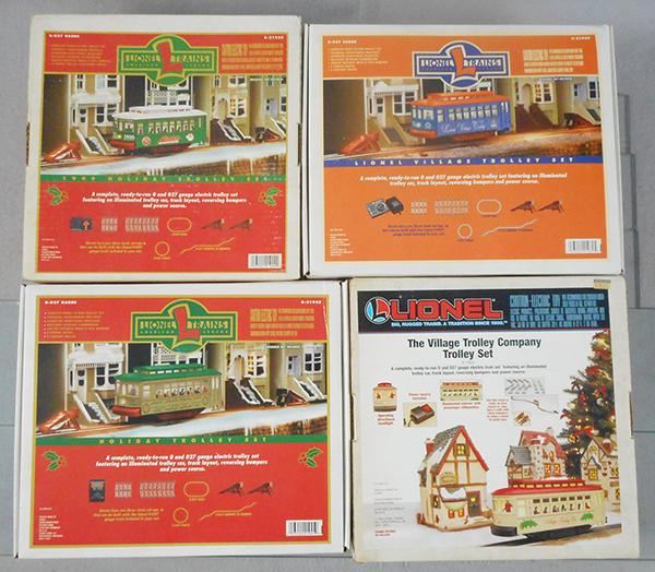 4 LIONEL HOLIDAY TROLLEY SETS (1 of 1)