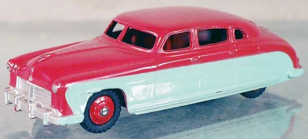 DINKY 171 HUDSON SEDAN: red & turquoise, C7-8.