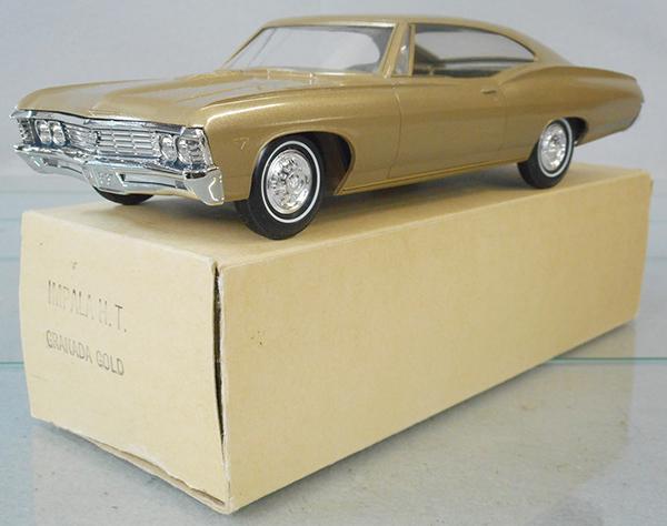 AMT 1967 CHEVROLET IMPALA PROMO: Granada gold, orig box minor wear, C9.