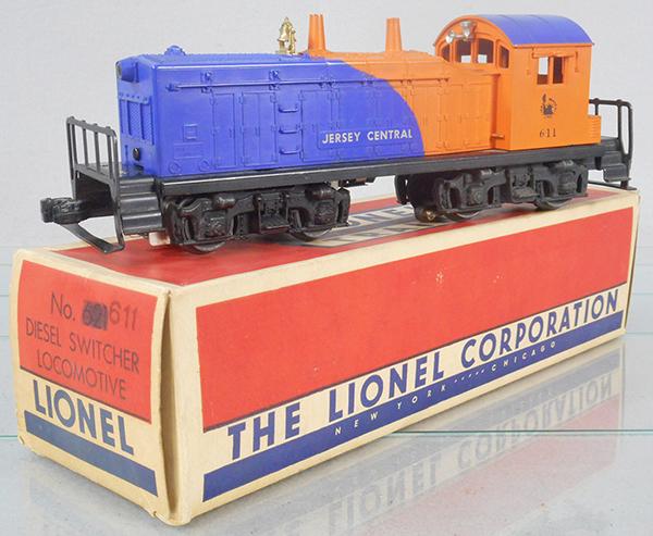 LIONEL 611 JERSEY CENTRAL SWITCHER: O ga, instruction sheet, orig box & insert, C8.