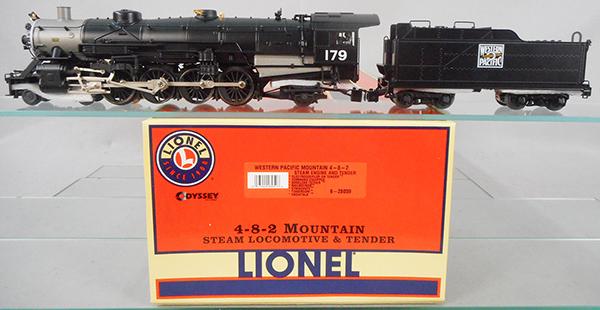 LIONEL 28059 WESTERN PACIFIC MOUNTAIN LOCO: O ga, Command Equipped, RailSounds, Crew Talk, Tower Com, Dyna Chuff, orig box & insert, C9.